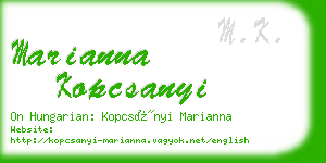 marianna kopcsanyi business card